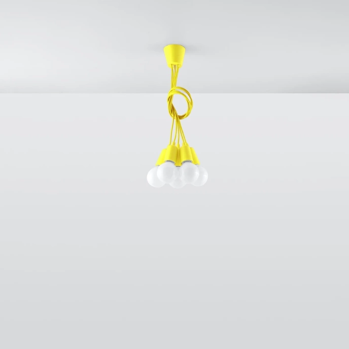 Pendel lampa DIEGO 5 gul