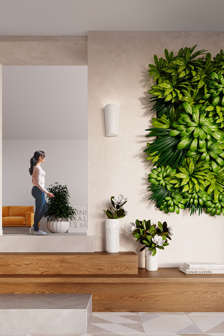 Keramisk vägglampa LANA vit + 1x LED-lampa E27 4000K Kall 7,5W 650lm