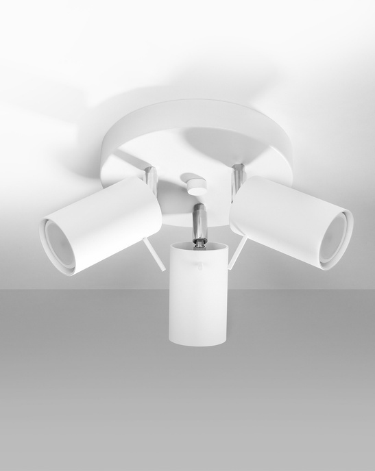 Plafond RING 3P vit + 3x LED-lampa GU-10 4000K kall 7W 630lm