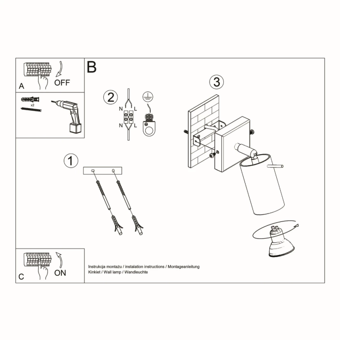 Vägglampa BERG naturträ