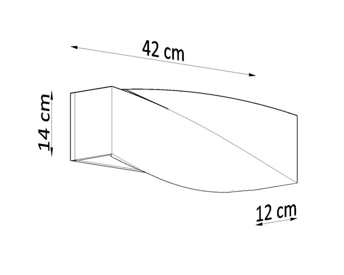 Sigma vägglampa i betong + 2x LED-lampa E27 3000K varm 7,5W 620lm