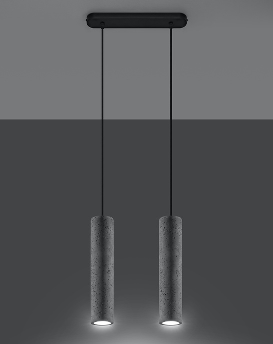 LUVO 2 taklampa + 2x GU-10 3000K varm 7W LED-lampa 620lm