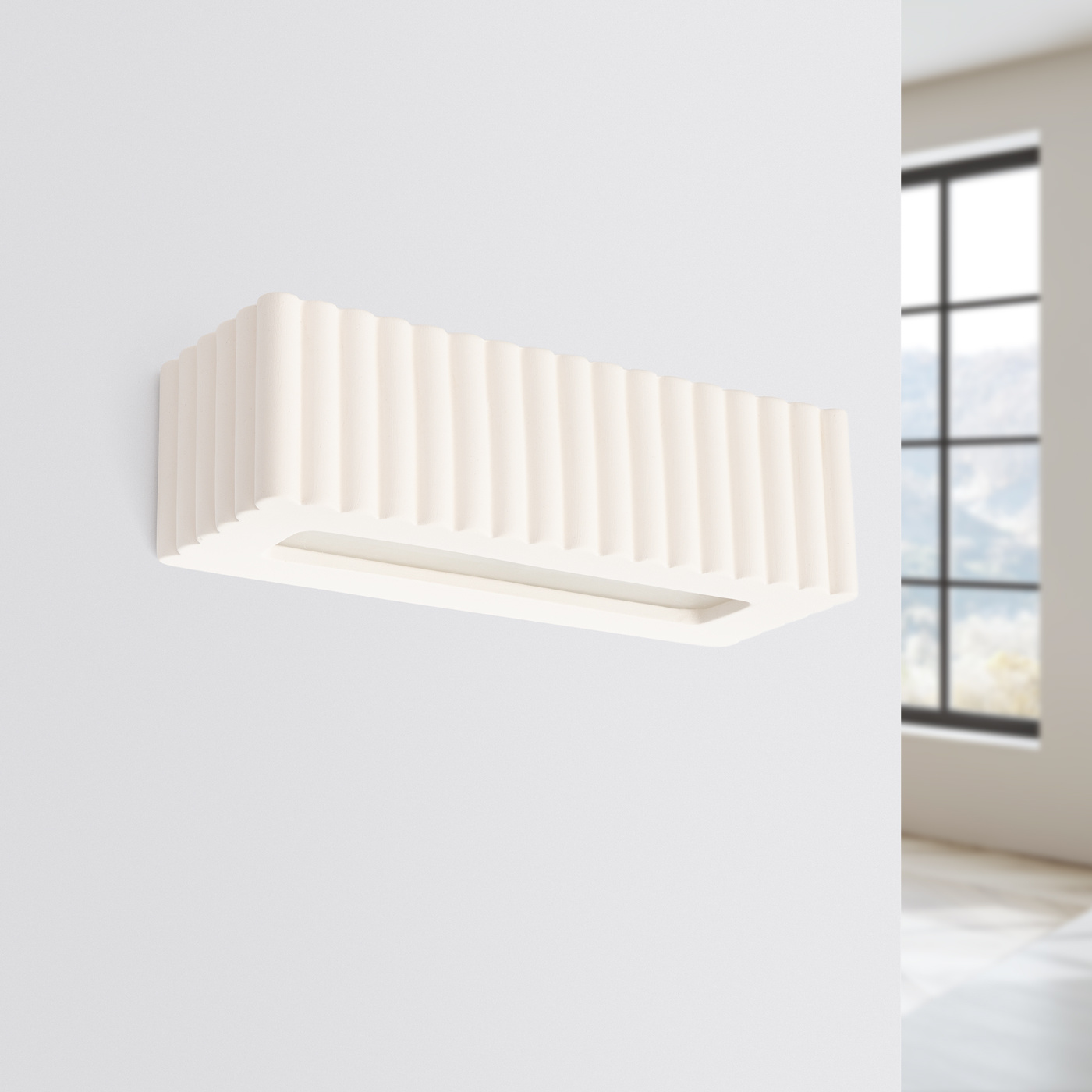 Vägglampa keramik RIGATA