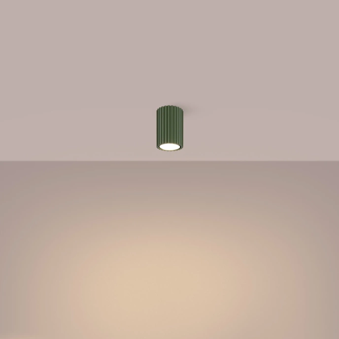 Taklampa KARBON 10 olivgrön