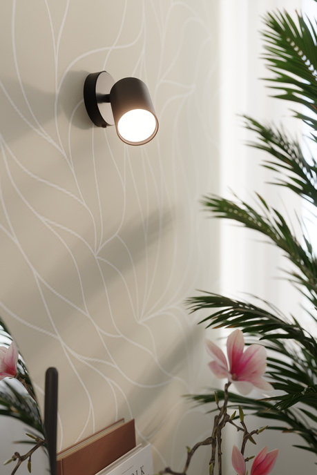 Plafond LEMMI 3 svart 3x LED-lampa GU-10 4000K Kall 7W 530lm