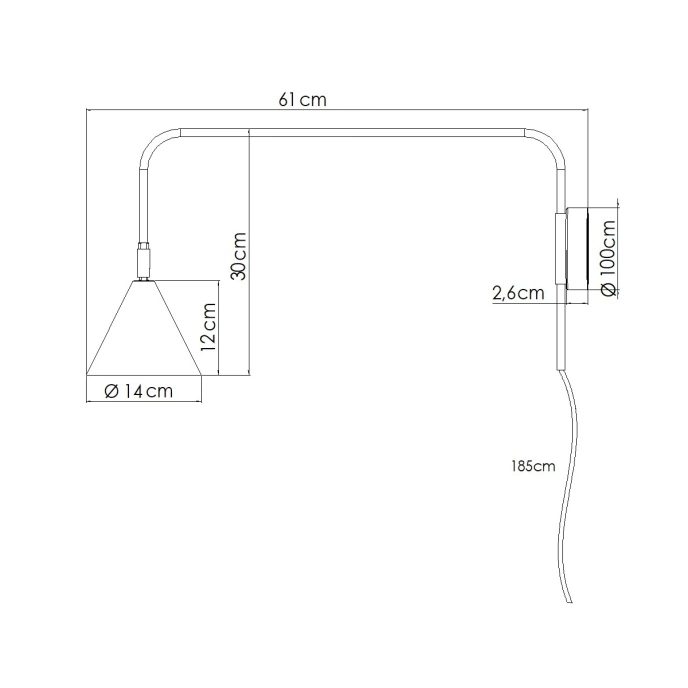 NOX vägglampa ockraröd
