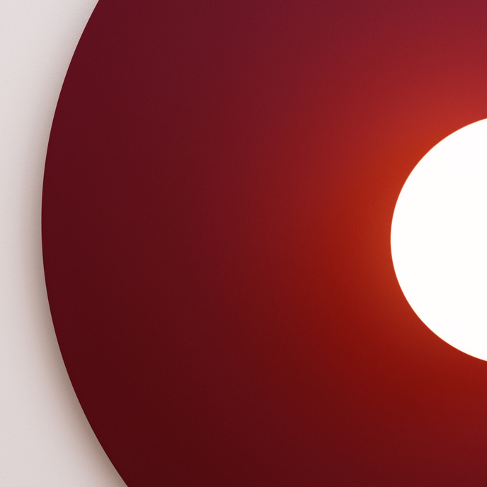 Vägglampa AKE 50 vinröd