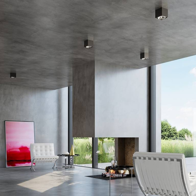 Plafond BLAKE svart + 1x LED-lampa GU10 AR111 4000K COLD 10W 850lm