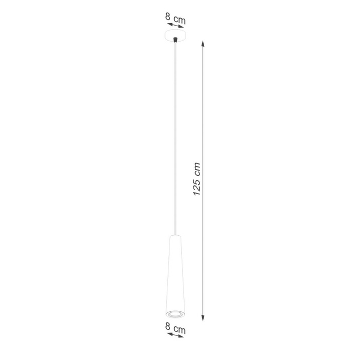 ELECTRA taklampa i svart betong + 1x GU-10 3000K varm 7W 510lm LED-lampa