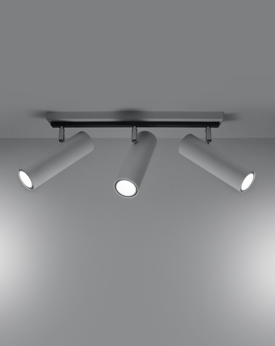 Plafond DIREZIONE 3 vit + 3x LED-lampa GU-10 3000K varm 7W 620lm