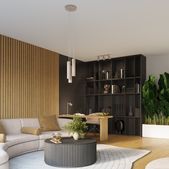 Pendellampa KARBON 1 taupe