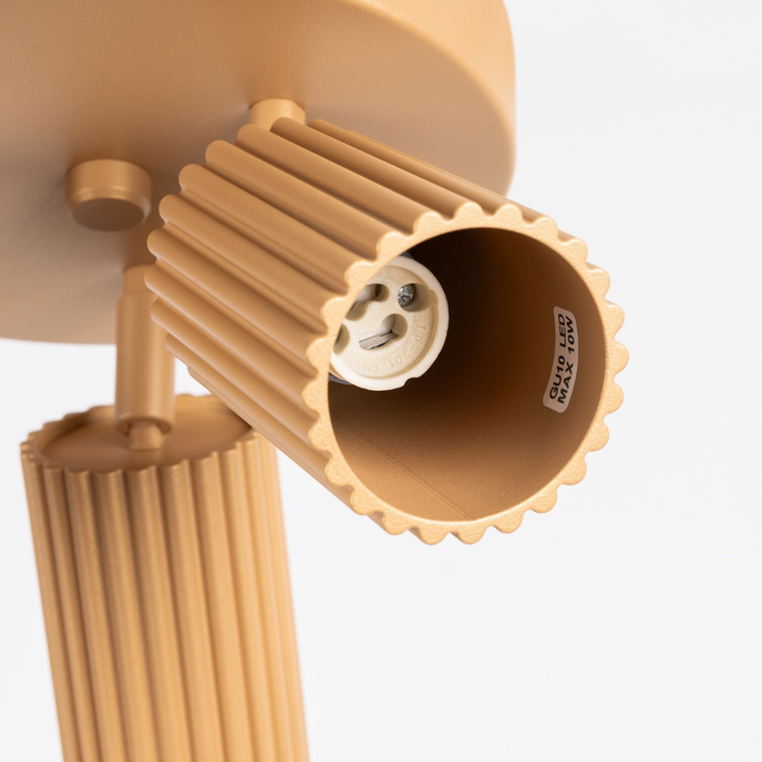 Plafond KARBON 3P guld + 3x LED-lampa GU-10 4000K kall 7W 530lm