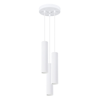 KARBON taklampa 3P vit + 3x LED-glödlampa GU-10 4000K kall 7W 530lm