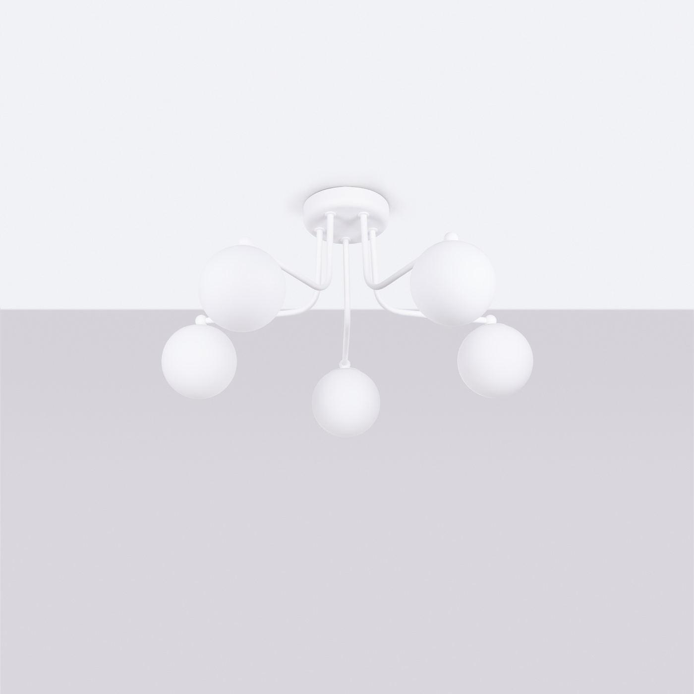 Ljuskrona ASTRAL 5 vit + 5x LED-lampa G9 3000K varm 4,5W 450lm