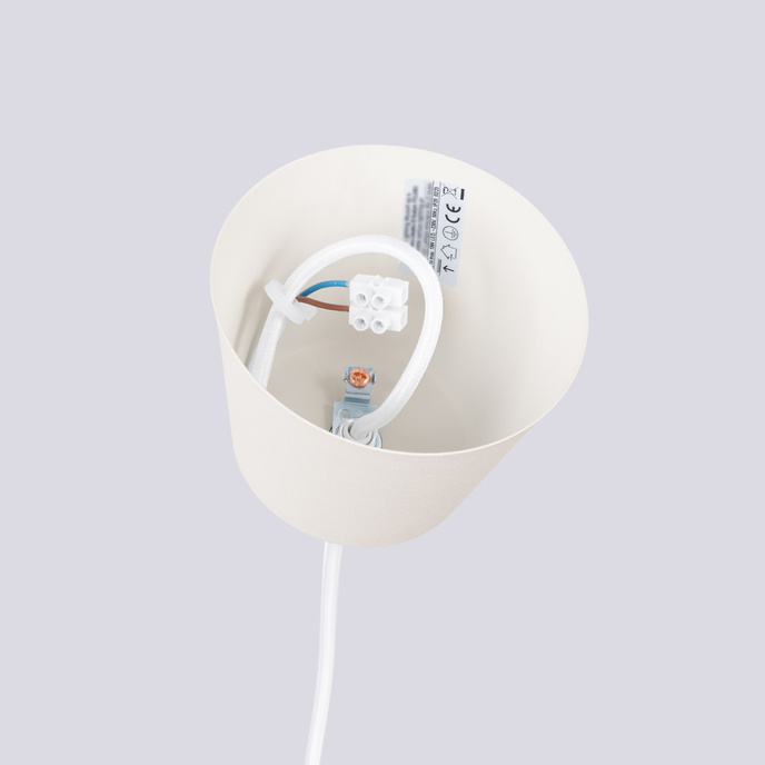 BILO taklampa beige + 1X LED-lampa E27 3000K varm 7,5W 620lm