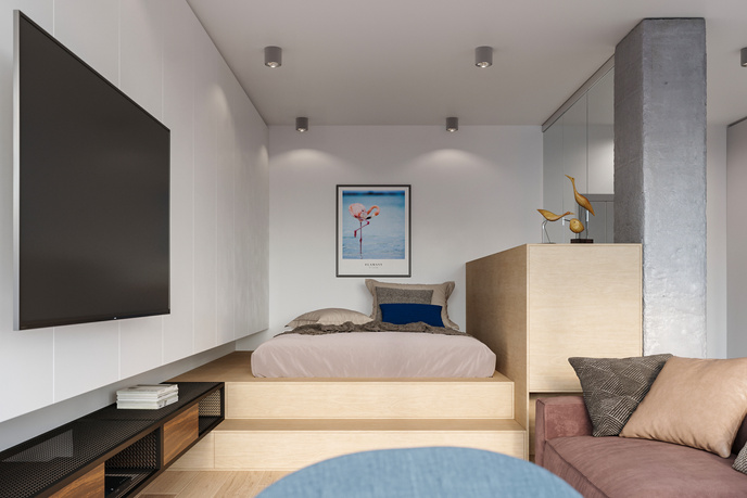 Plafond TIUBE grå + 1x LED-lampa GU10 AR111 3000K varm 12W 800lm