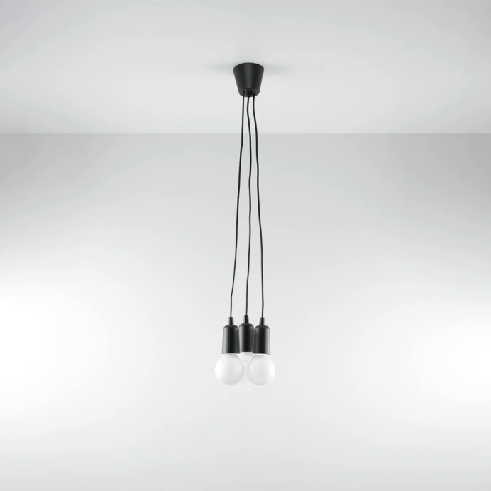 Pendel lampa DIEGO 3 svart