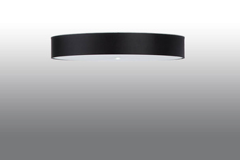 Plafond SKALA 90 svart + 6x LED-lampa E27 4000K Kall 7,5W 650lm