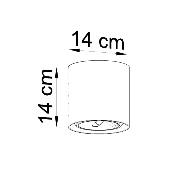 Taklampa CULLO betong