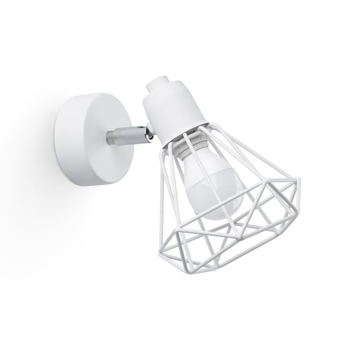 Vägglampa ARTEMIS 1 vit + 1x LED-lampa E14 4000K Kall 7,5W 680lm