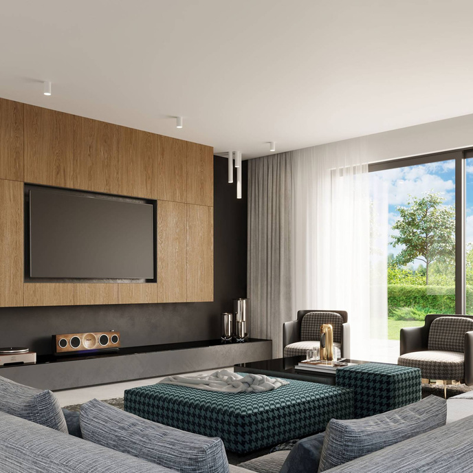 Plafond LAGOS 60 vit + 1x LED-lampa GU-10 4000K kall 7W 630lm