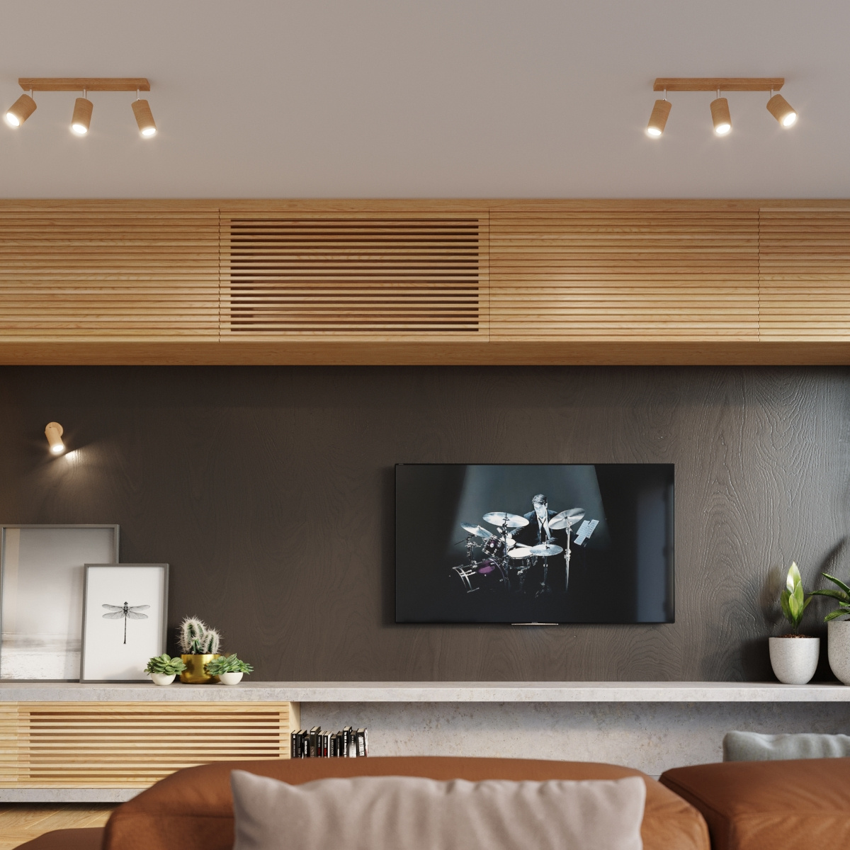 Plafond BERG 4 naturligt trä