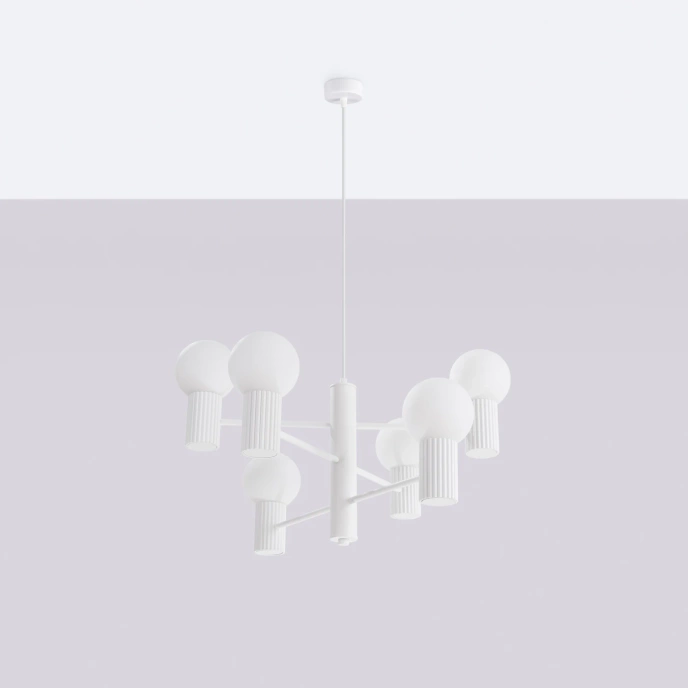 Ljuskrona HALO 6 vit