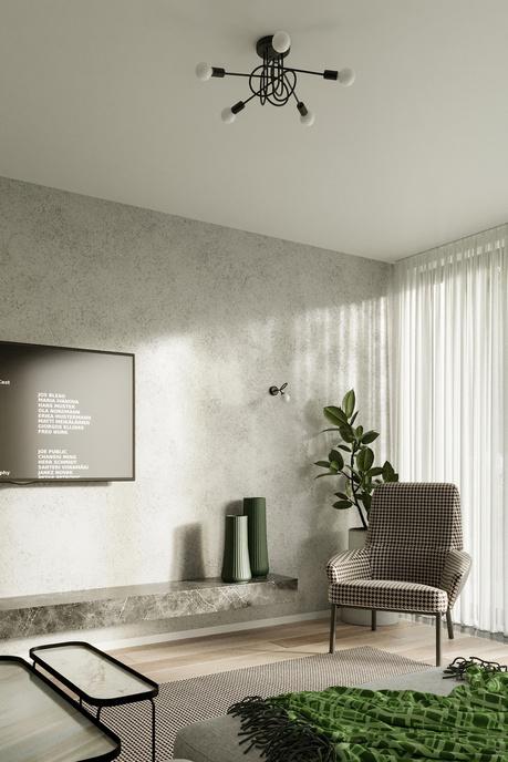 Ljuskrona SUPEŁ 5 svart + 5X LED-lampa E27 3000K 7W 760lm