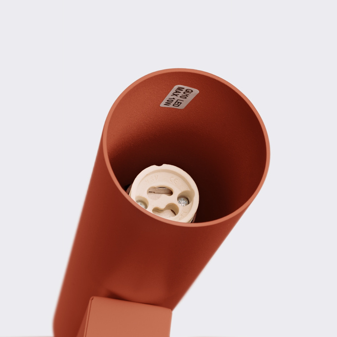 Vägglampa LAGOS 2 ockraröd + 2x LED-lampa GU-10 3000K varm 7W 510lm