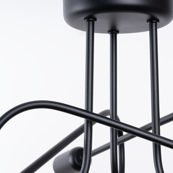 Ljuskrona SUPEŁ 3 svart = 3X LED-lampa E27 3000K 7W 760lm