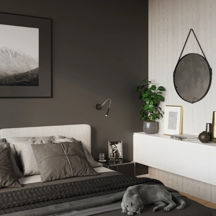 Vägglampa AXIL svart