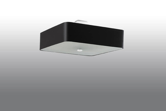 Plafond LOKKO 55 svart + 5x LED-lampa E27 4000K Kall 7,5W 650lm