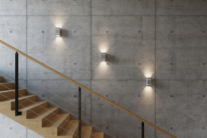 Vägglampa BLOCCO grå + 1x LED-lampa G9 3000K varm 4,5W 510lm