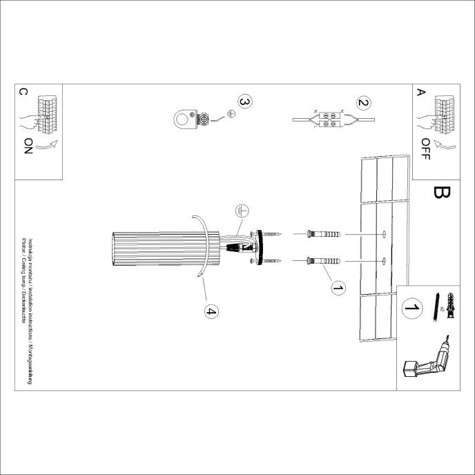 Plafond KARBON 20 vit