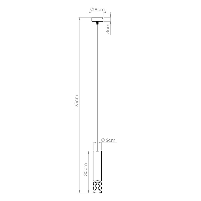 Taklampa LIRO 1 vit + 1X LED-lampa GU-10 3000K varm 7W 510lm