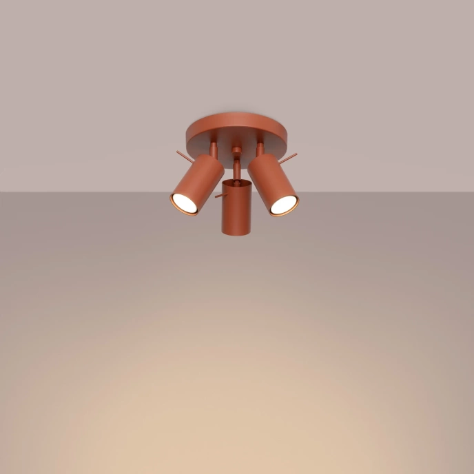 Plafond RING 3P ockraröd