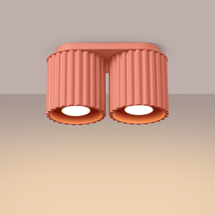 Taklampa AURA 2 persika GU10