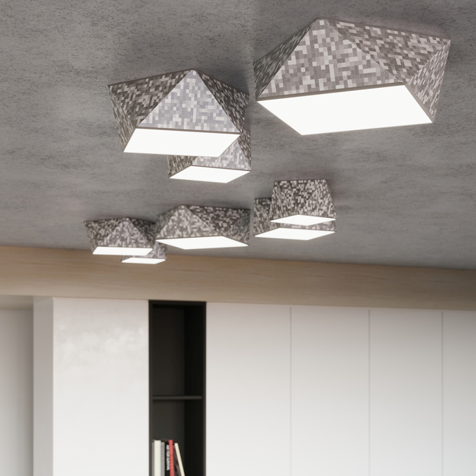 Plafond HEXA 25 CEKIN + 1x LED-lampa E27 3000K varm 7,5W 620lm