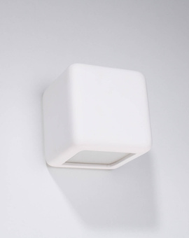 NESTA keramisk vägglampa vit + 1x LED-lampa E27 3000K varm 7,5W 620lm