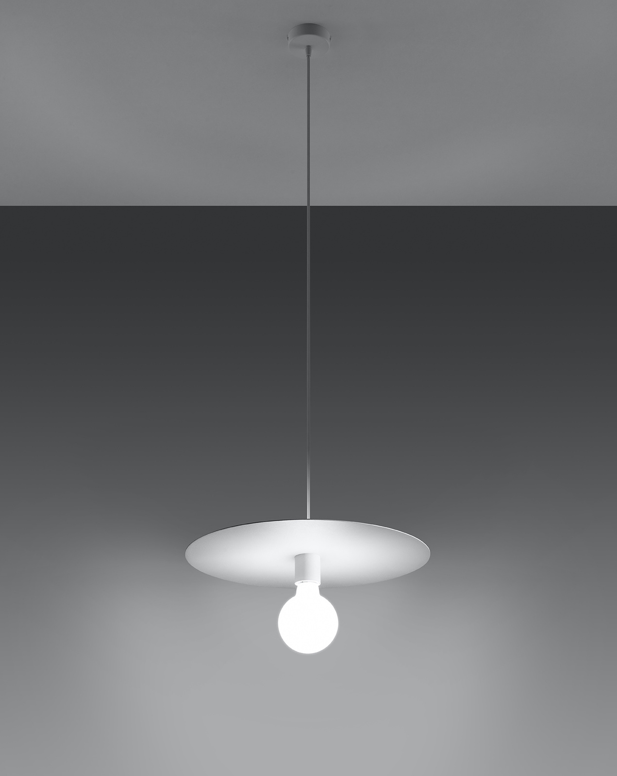 FLAVIO taklampa vit + 1x LED-lampa E27 4000K Kall 7,5W 650lm