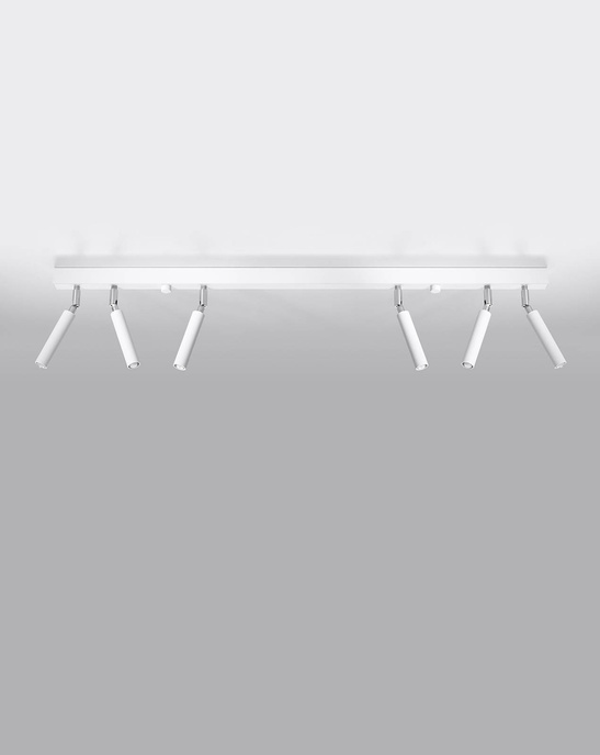 Plafond EYETECH 6 vit + 6x LED-lampa G9 3000K varm 4,5W 510lm