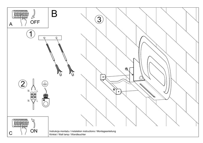 Vägglampa SACCON vit + 2x LED-lampa G9 3000K varm 4,5W 510lm