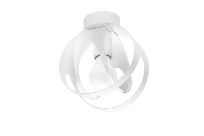 Plafond TULOS vit + 1x LED-lampa E27 3000K varm 7,5W 620lm