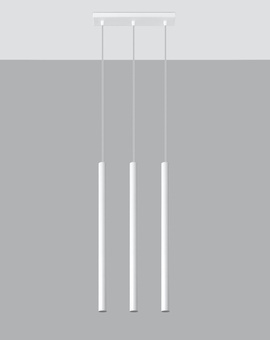 PASTELO 3 taklampor vit + 3x LED-lampa G9 4000K kall 4,5W 530lm