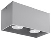 Plafond QUAD MAXI grå + 2x LED-lampa GU-10 4000K kall 7W 630lm