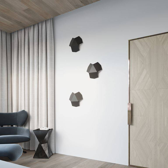 Vägglampa TRE svart + 2x LED-lampa G9 3000K varm 4,5W 510lm