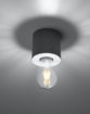Plafond SALGADO betong + 1x LED-lampa E27 4000K Kall 7,5W 650lm
