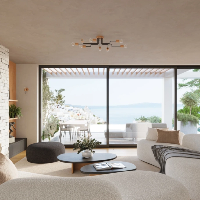 TIMBO 8 ljuskrona svart