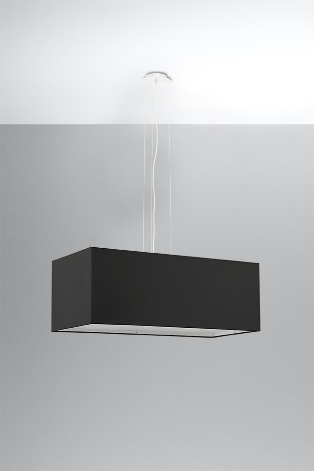 Ljuskrona SANTA BIS 80 svart + 3x LED-lampa E27 3000K varm 7,5W 620lm