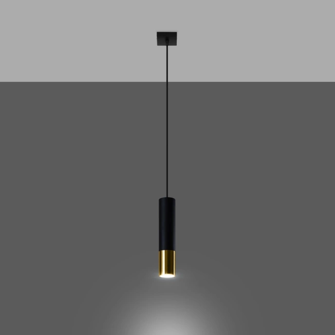 Pendel lampa LOOPEZ 1 svart/guld